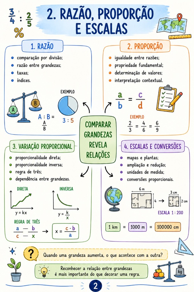 Mapa 2: Razão, Proporção e Escalas